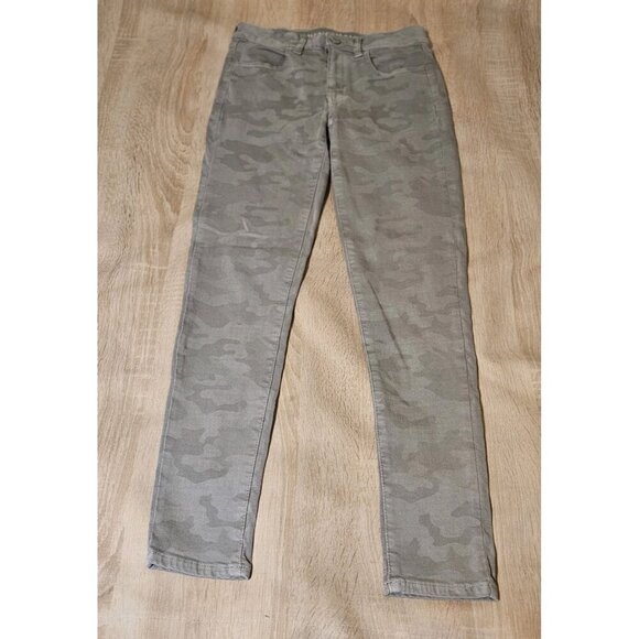 American Eagle  Women's Size 6 Next Level Stretch Hi-Rise Jegging Gray Camo - Picture 1 of 5